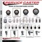 Service Caster 3.5'' Maroon Poly Swivel 1-1/2'' Expanding Stem Caster with Brake SCC-EX20S3514-PPUB-MRN-PLB-112 - alternate 4